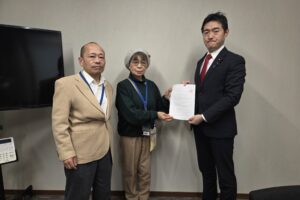 原田大二郎呼吸器内科医・新参院議員に陳情